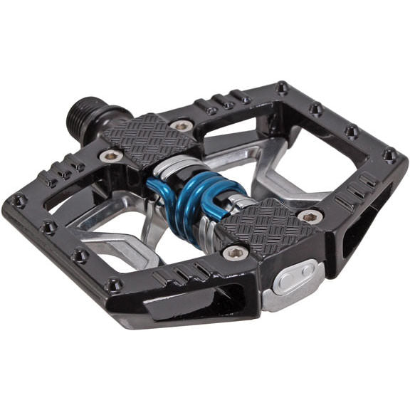 Load image into Gallery viewer, Crank Brothers Double Shot 2 hybrid pedals, black/raw