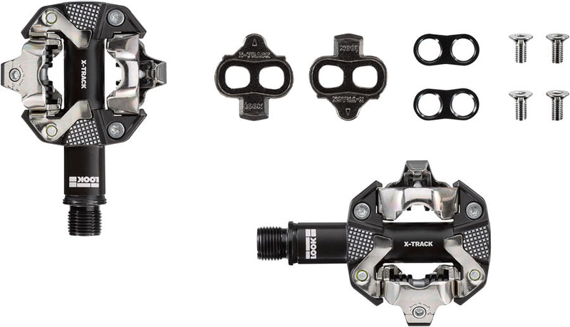 Load image into Gallery viewer, LOOK X-TRACK Pedals - Dual Sided Clipless, Chromoly, 9/16", Gray