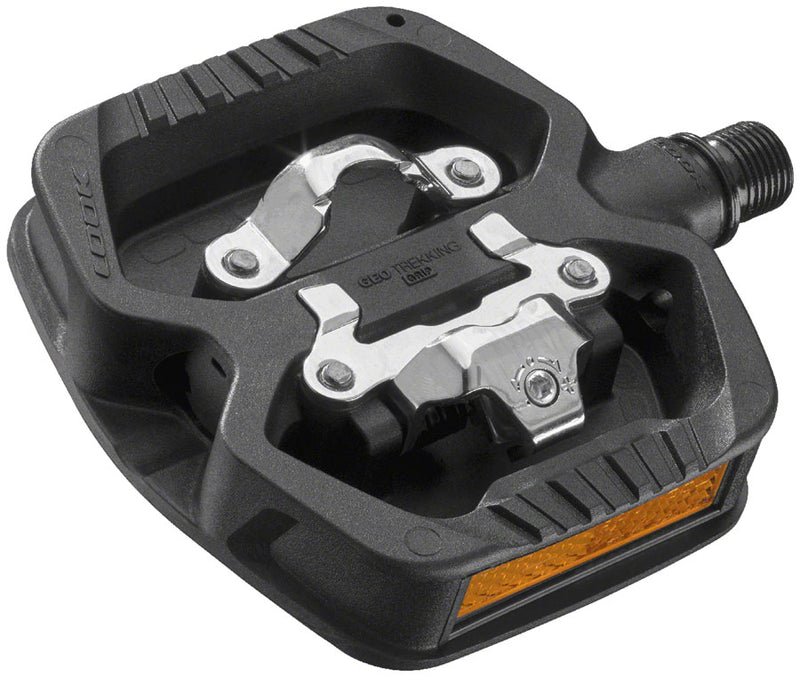 Load image into Gallery viewer, LOOK GEO TREKKING GRIP Pedals - Single Side Clipless with Platform, Chromoly, 9/16", Black
