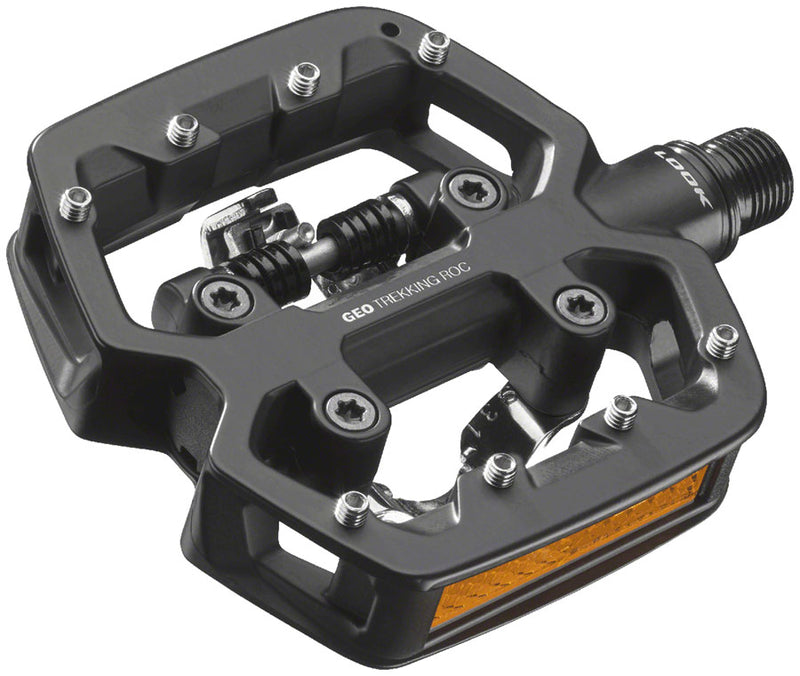 Load image into Gallery viewer, LOOK GEO TREKKING ROC Pedals - Single Side Clipless with Platform, Chromoly, 9/16", Black