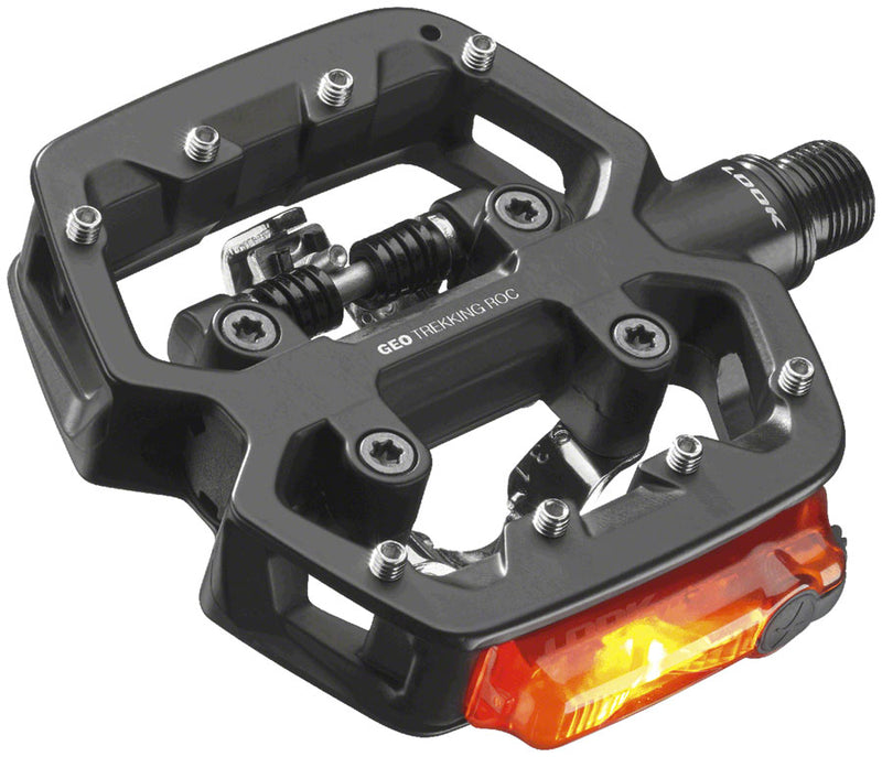 Load image into Gallery viewer, LOOK GEO TREKKING ROC VISION Pedals - Single Side Clipless with Platform, Chromoly, 9/16", Black