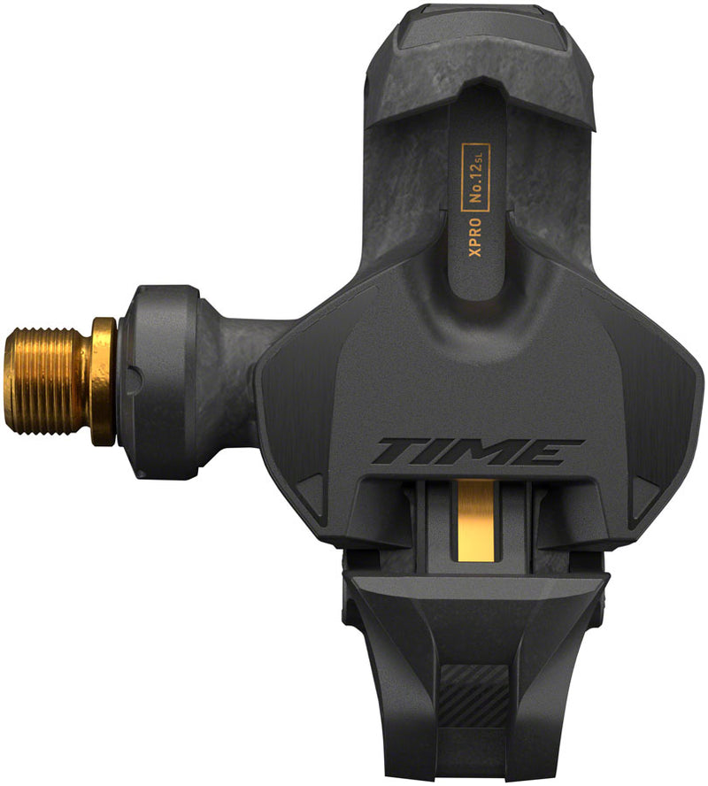 Load image into Gallery viewer, Time XPRO 12SL Pedals - Single Sided Clipless, Carbon, 9/16", Carbon/Gold, QF 51, B1