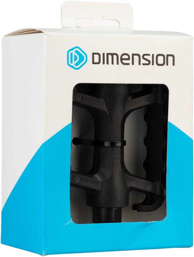 Load image into Gallery viewer, Dimension Mountain Basic Heavy-Duty Pedals - Platform, Plastic, 9/16", Black