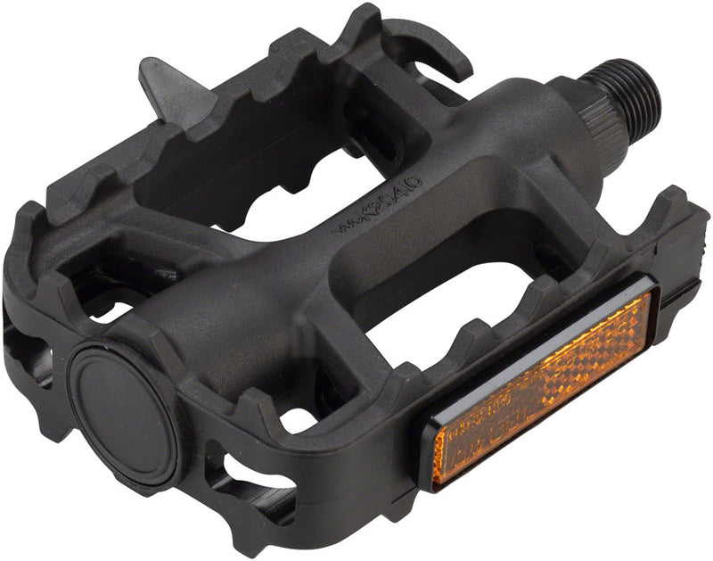 Load image into Gallery viewer, Dimension Mountain Basic Heavy-Duty Pedals - Platform, Plastic, 9/16", Black