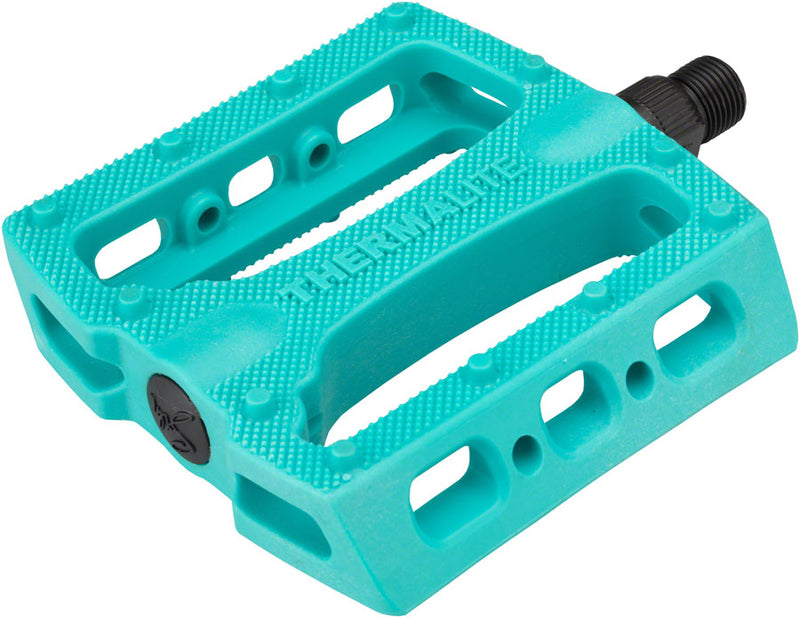 Load image into Gallery viewer, Stolen Thermalite Pedals - Platform, Composite/Plastic, 9/16", Caribbean Green