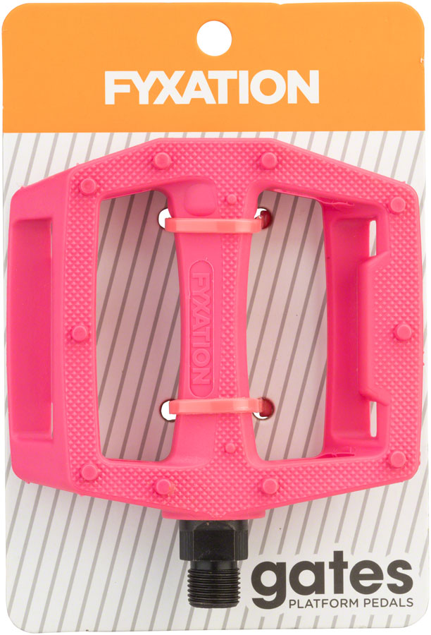 Load image into Gallery viewer, Fyxation Gates Pedals - Platform, 9/16", Plastic, Pink