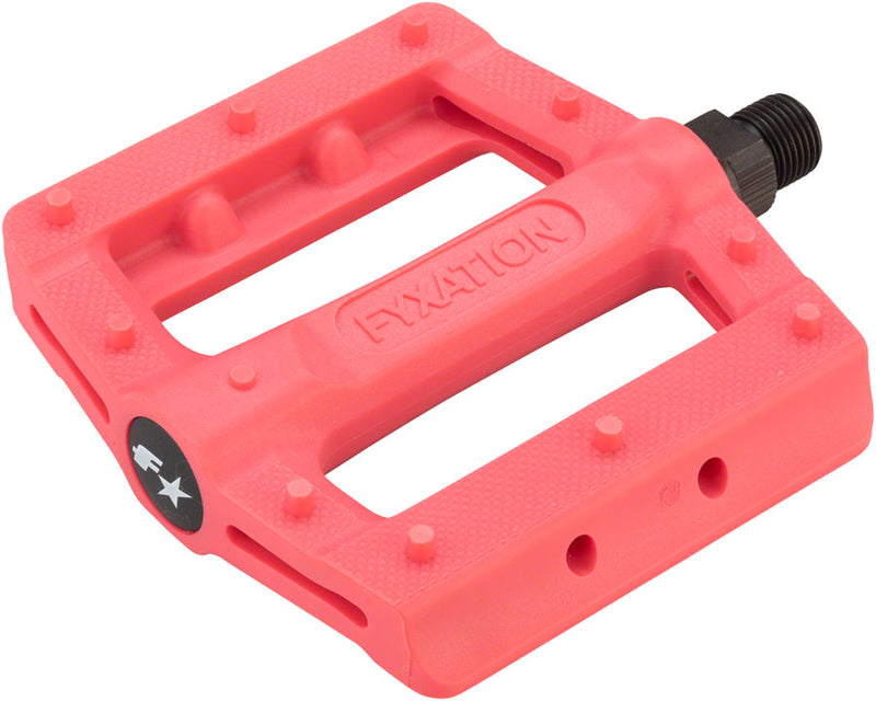 Load image into Gallery viewer, Fyxation Gates Slim Pedals - Platform, Plastic, 9/16", Pink