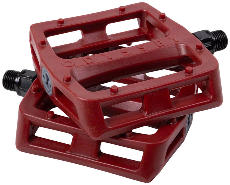 Load image into Gallery viewer, Odyssey Grandstand V2 PC Pedals - Platform, Composite/Plastic, 9/16", Maroon