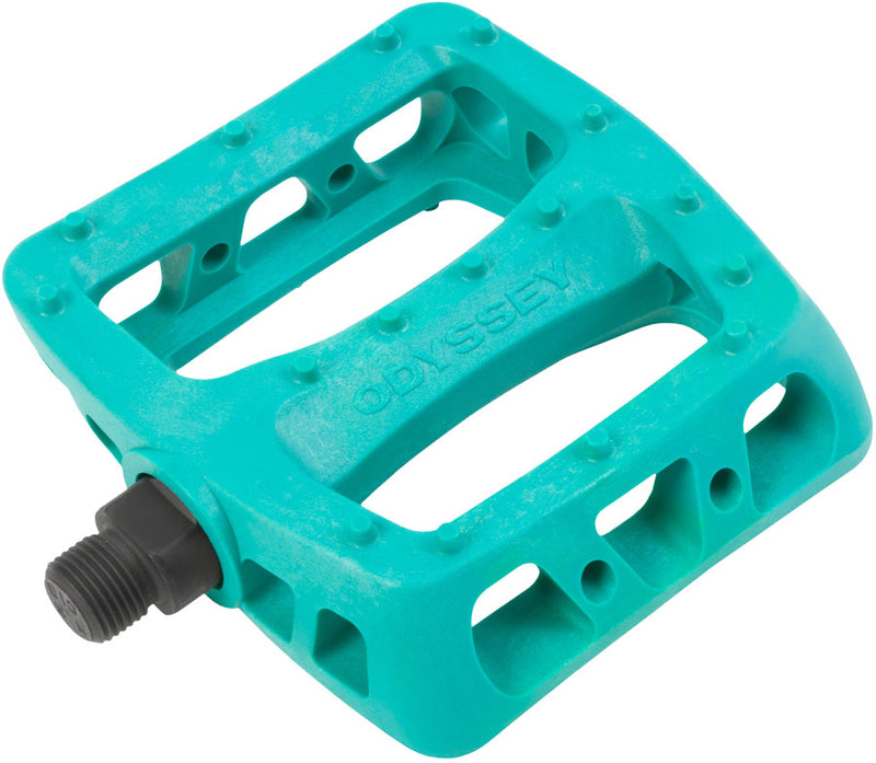 Load image into Gallery viewer, Odyssey Twisted PC Pedals - Platform, Composite/Plastic, 9/16", Billiard Green