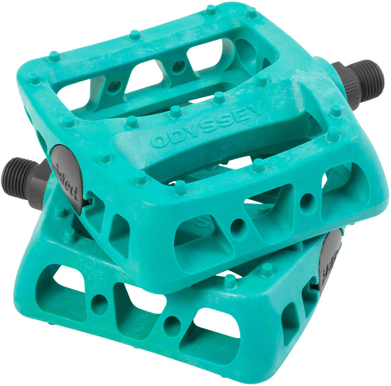 Load image into Gallery viewer, Odyssey Twisted PC Pedals - Platform, Composite/Plastic, 9/16", Billiard Green