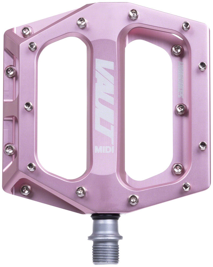 Load image into Gallery viewer, DMR Vault MIDI Pedals - Platform, Aluminum, 9/16", Pink Punch