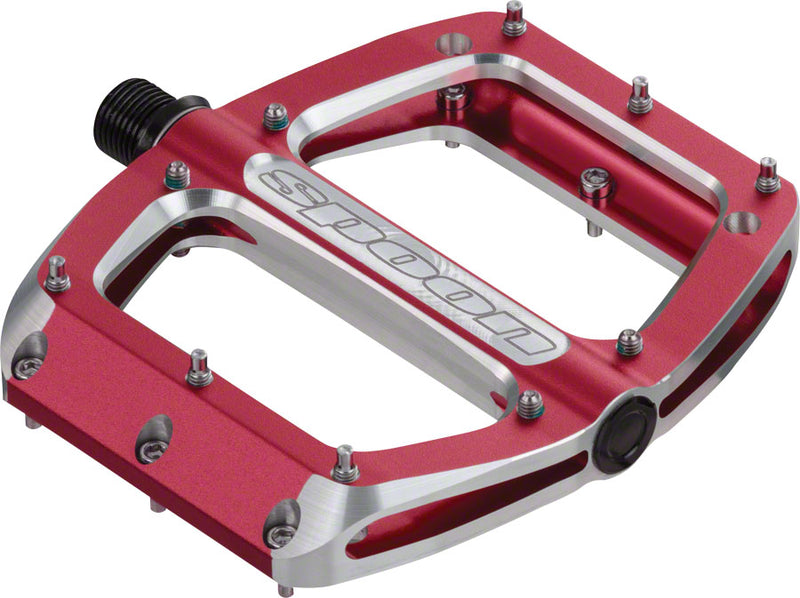 Load image into Gallery viewer, Spank Spoon Medium (100mm) Pedals Red
