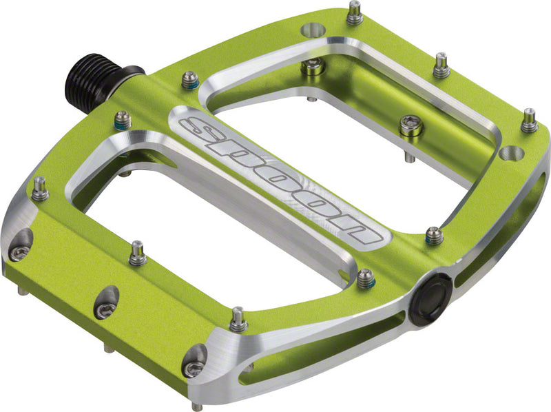 Load image into Gallery viewer, Spank Spoon Medium (100mm) Pedals Green