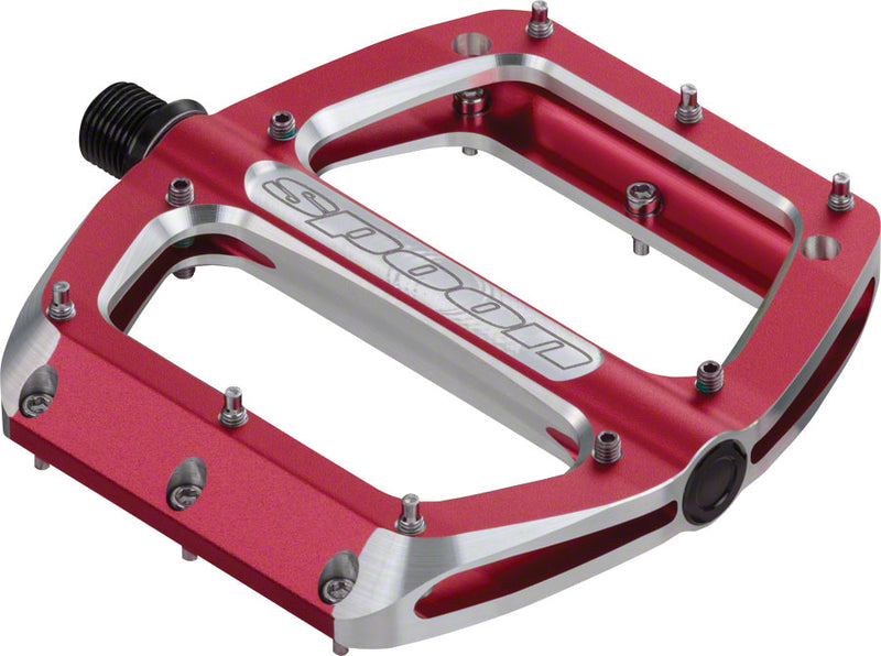 Load image into Gallery viewer, Spank Spoon Large (110mm) Pedals Red
