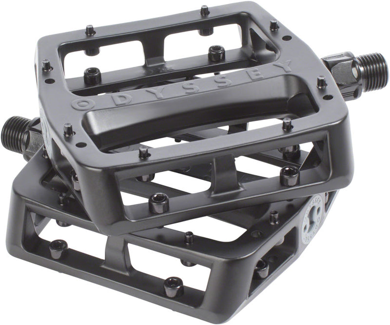 Load image into Gallery viewer, Odyssey Grandstand V2 Pedals - Platform, Aluminum, 9/16", Black
