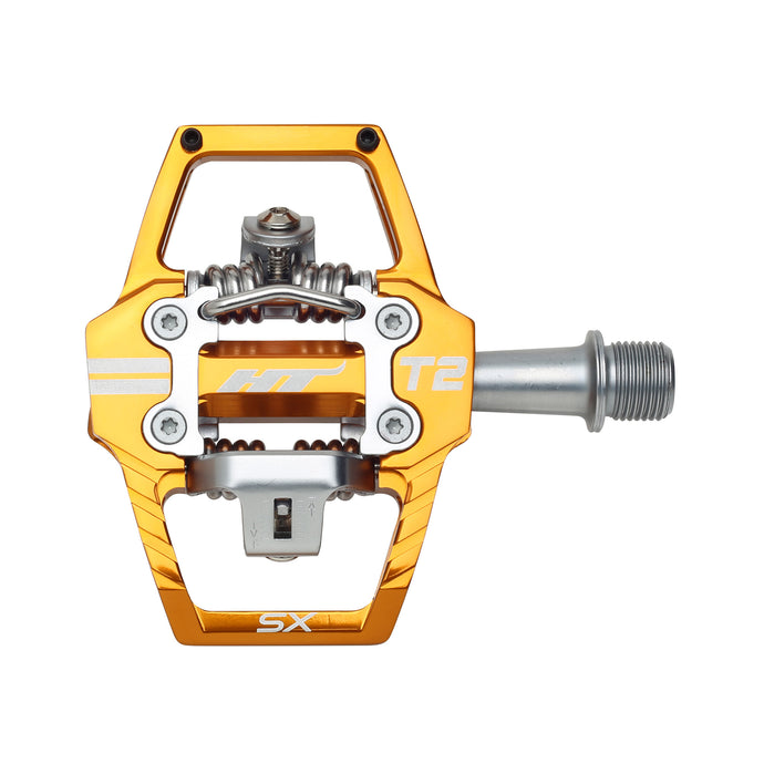 HT Pedals T2-SX Clipless Platform Pedals, CrMo - Orange