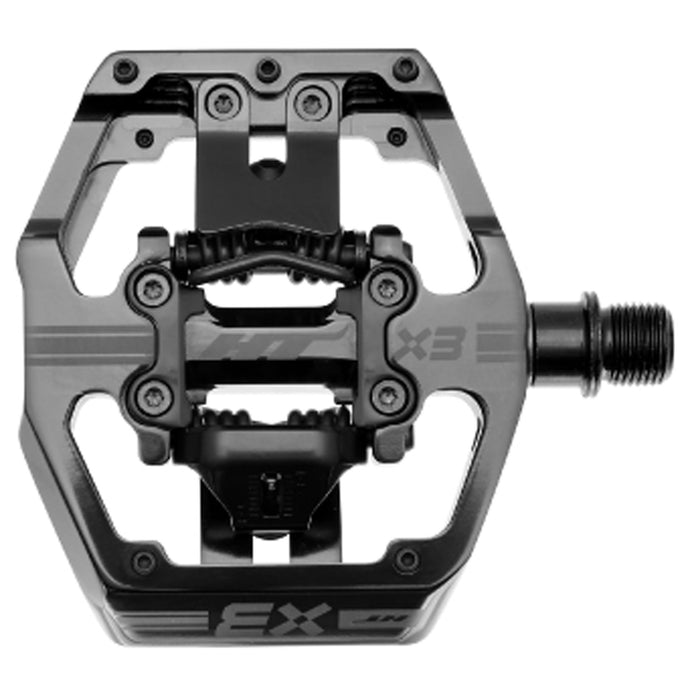 HT Pedals X3 Clipless Platform Pedals, CrMo - Stealth Black