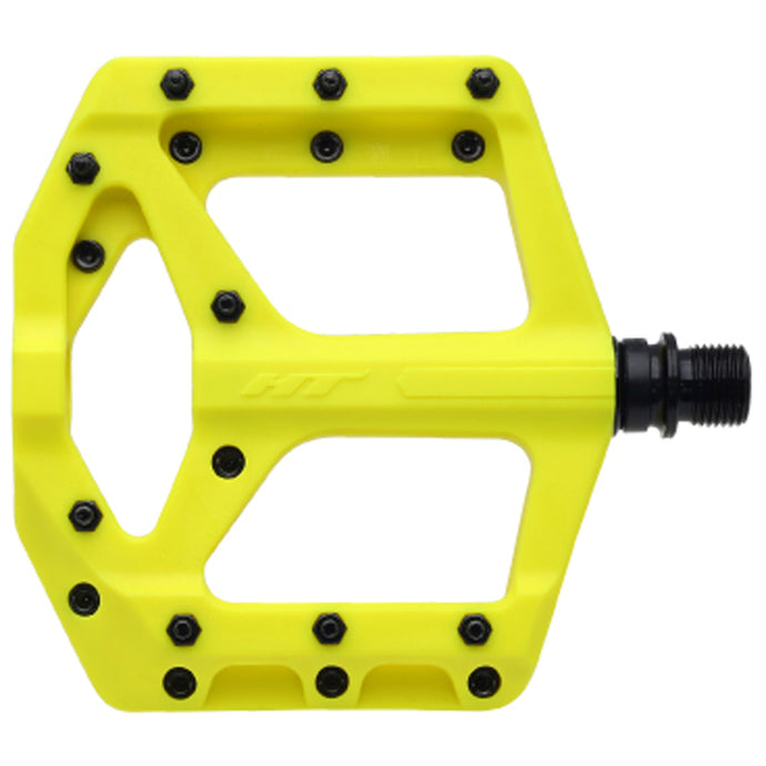 HT Pedals PA32A Platform Pedal, CrMo, Neon Yellow