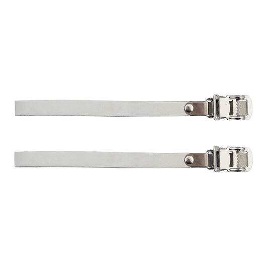 SUNLITE Leather Toe Straps 420mm White for Bicycle Pedals