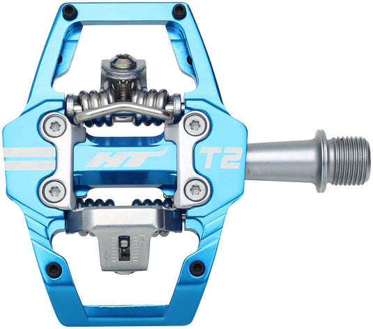 HT Components T2 Pedals - Dual Sided Clipless with Platform, Aluminum, 9/16