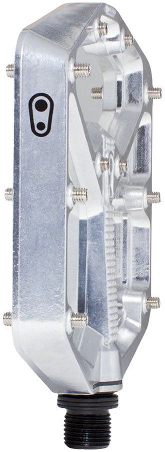Crank Brothers Stamp 7 Large Platform Pedals, High Polish Silver