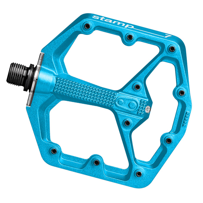 Crank Brothers Stamp 7 Small Platform Pedals, Electric Blue