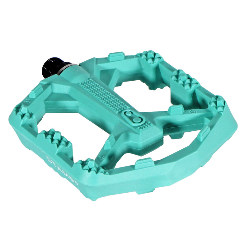Load image into Gallery viewer, Crankbrothers Stamp 0 Large Platform Pedals, Turquoise
