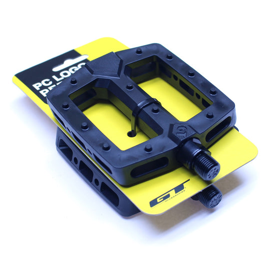 GT PC Nylon Molded Logo BMX Flat Pedals 9/16