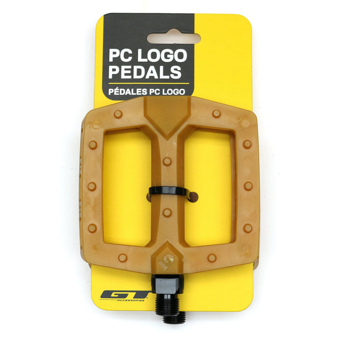 GT PC Nylon Molded Logo BMX Flat Pedals 9/16