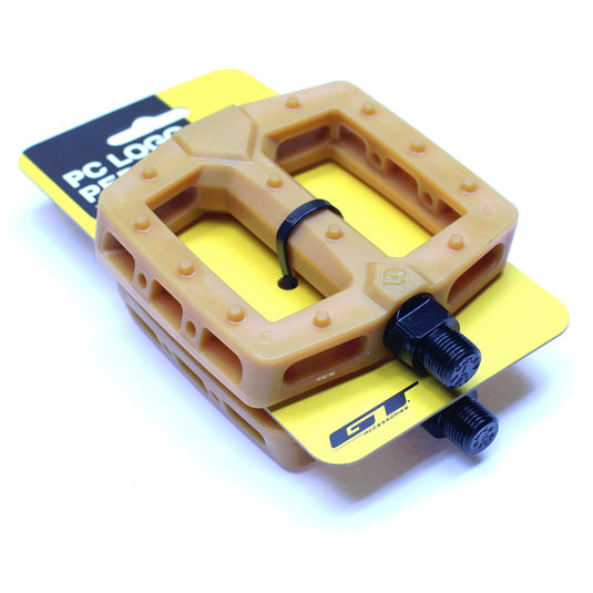 GT PC Nylon Molded Logo BMX Flat Pedals 9/16