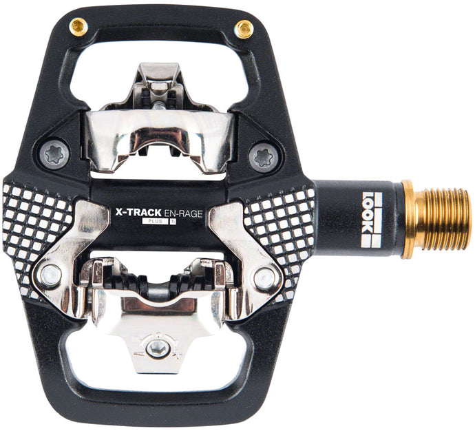 LOOK X-TRACK EN-RAGE PLUS Ti Pedals - Dual Sided Clipless with Platform, Titanium, 9/16
