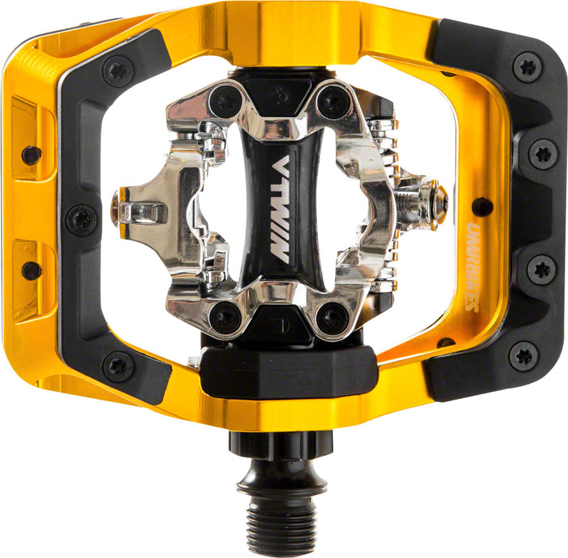 Load image into Gallery viewer, DMR V-Twin Pedals - Dual Sided Clipless with Platform, Aluminum, 9/16&quot;, Gold
