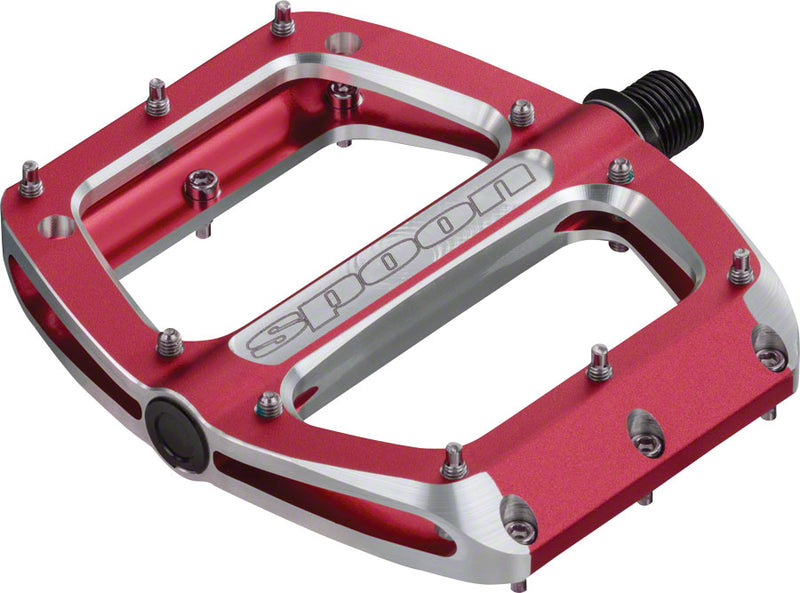 Load image into Gallery viewer, Spank Spoon Medium (100mm) Pedals Red
