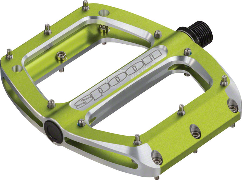 Load image into Gallery viewer, Spank Spoon Medium (100mm) Pedals Green
