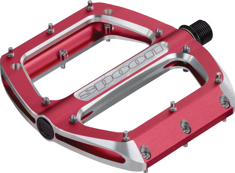 Load image into Gallery viewer, Spank Spoon Large (110mm) Pedals Red
