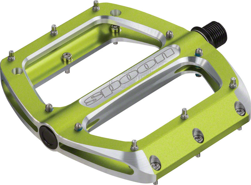 Load image into Gallery viewer, Spank Spoon Large (110mm) Pedals Green
