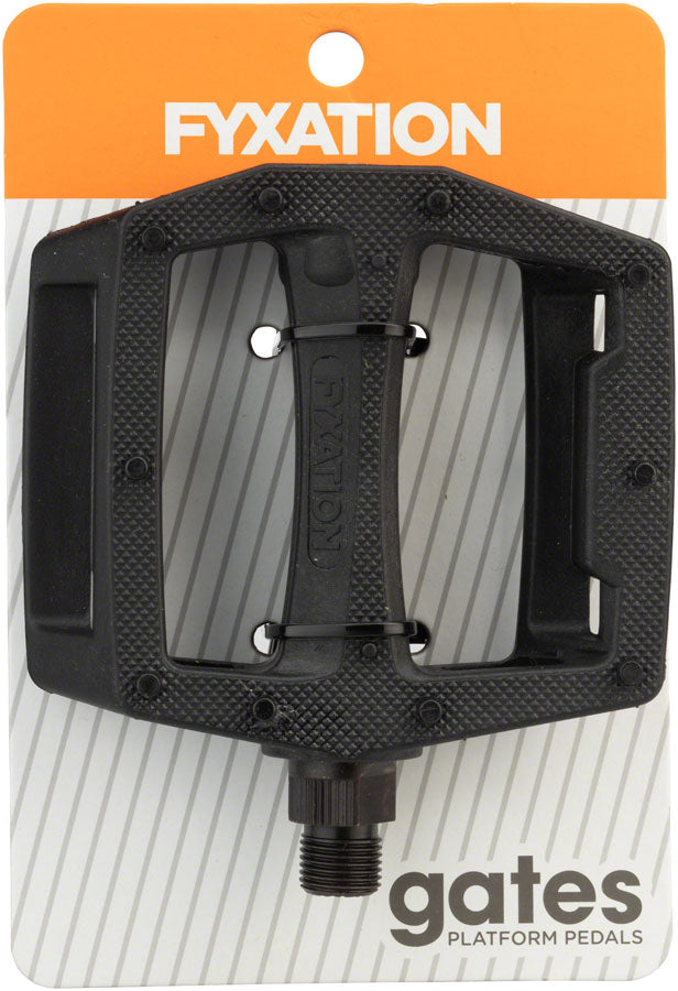 Load image into Gallery viewer, Fyxation Gates nylon platform pedals, black
