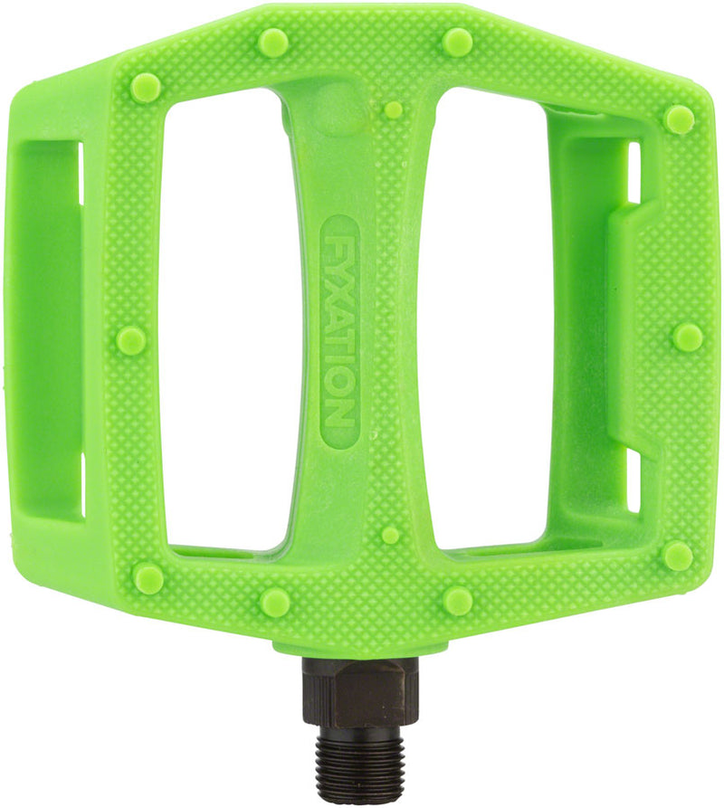 Load image into Gallery viewer, Fyxation Gates nylon platform pedals, green
