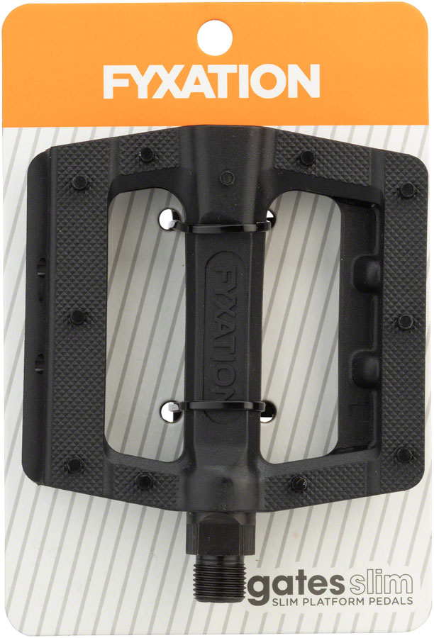 Load image into Gallery viewer, Fyxation Gates slim nylon platform pedals, black
