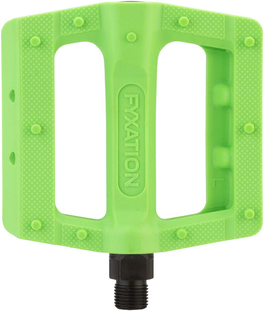 Fyxation Gates slim nylon platform pedals, green