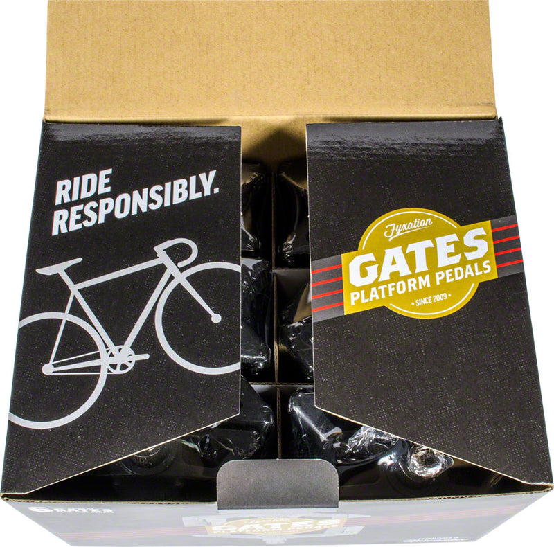 Load image into Gallery viewer, Fyxation Gates nylon platform pedals, blk - six pack
